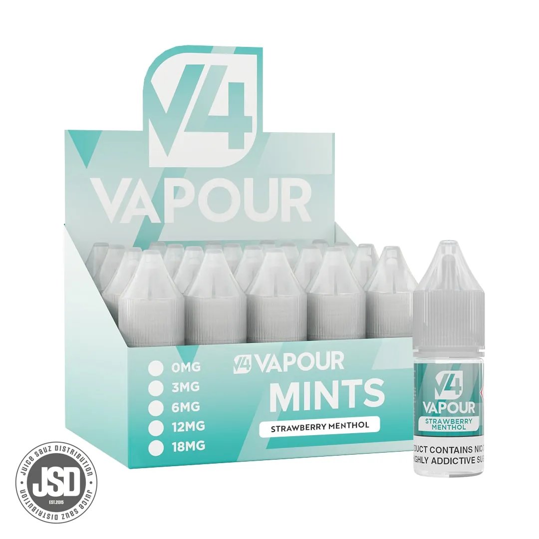 V4 Vapour 50/50 E-liquid Menthol Flavours  Juice Sauz Distribution
