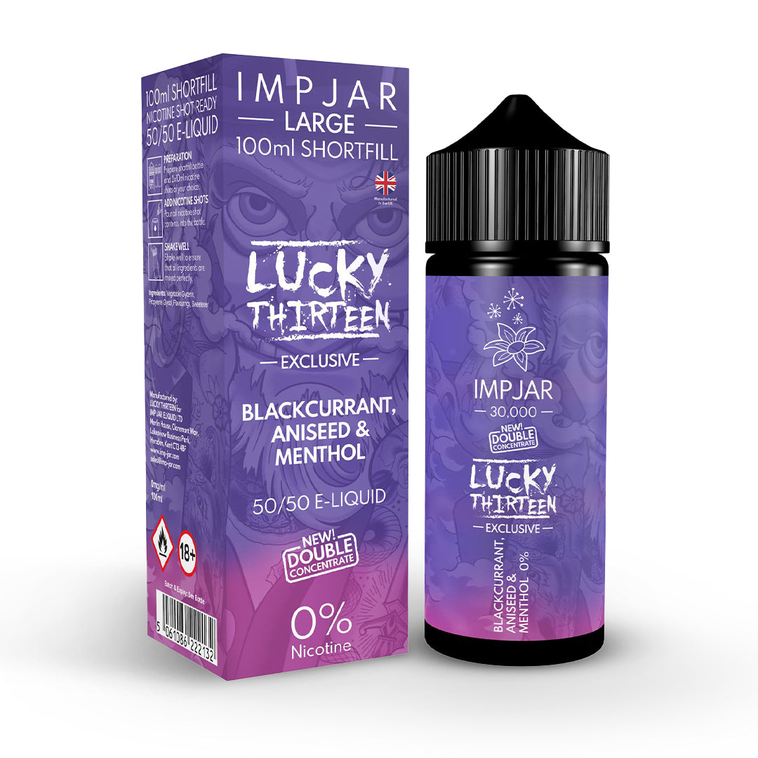 Imp Jar & Lucky 13 Range 100ml Shortfill