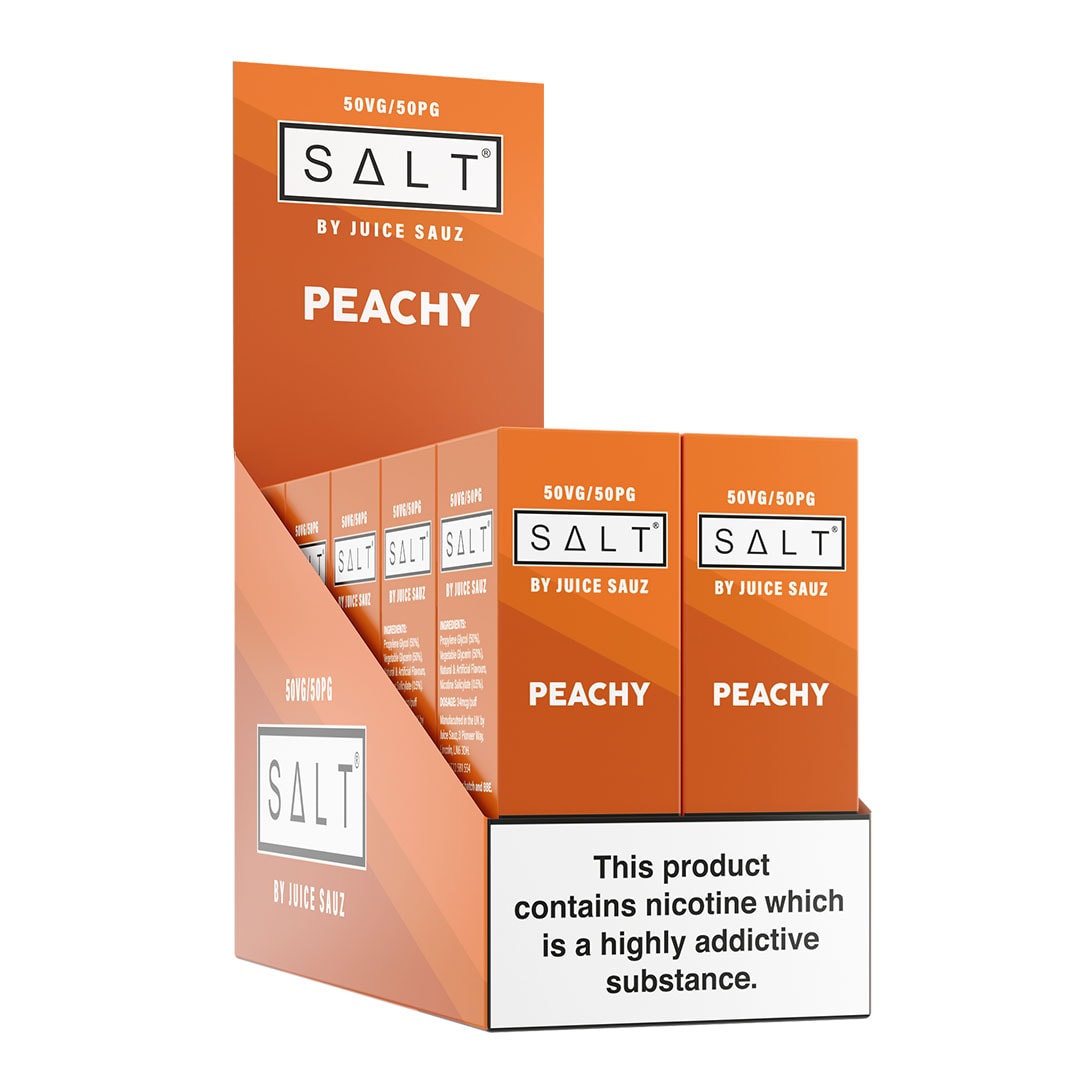 SALT Peachy 10ml Nicotine Salt Eliquid (Box of 10)