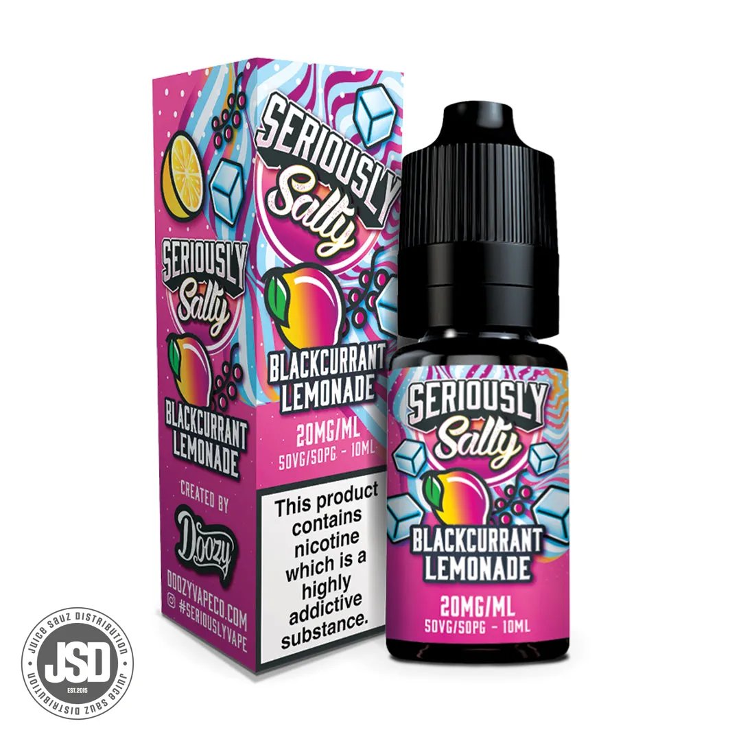 Doozy Vape Co Seriously Salty Blackcurrant Lemonade 10ml E-Liquid (Box of 10)