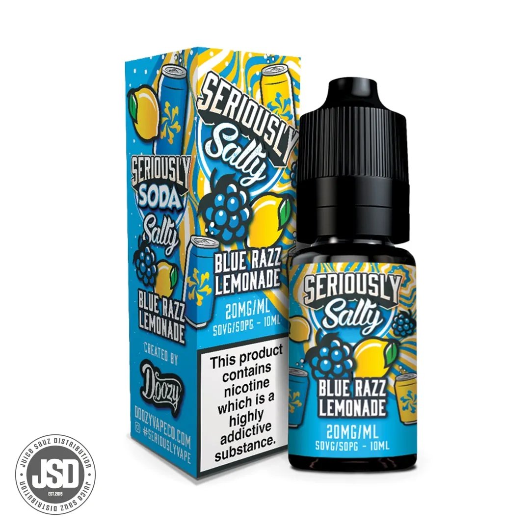 Doozy Vape Co Seriously Soda Blue Razz Lemonade 10ml Salt E-Liquid (Box of 10)