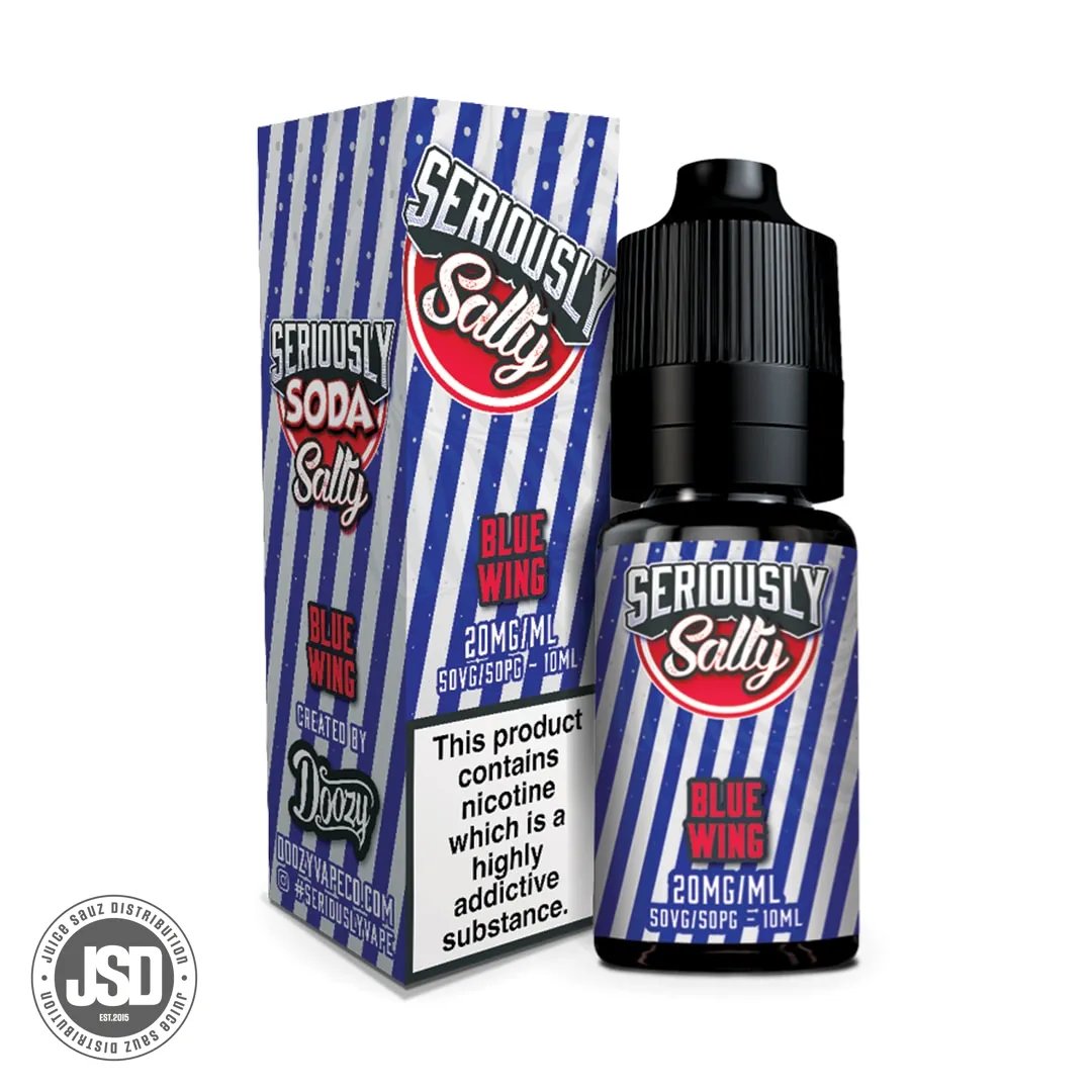 Doozy Vape Co Seriously Soda Blue Wing 10ml Salt E-Liquid (Box of 10)