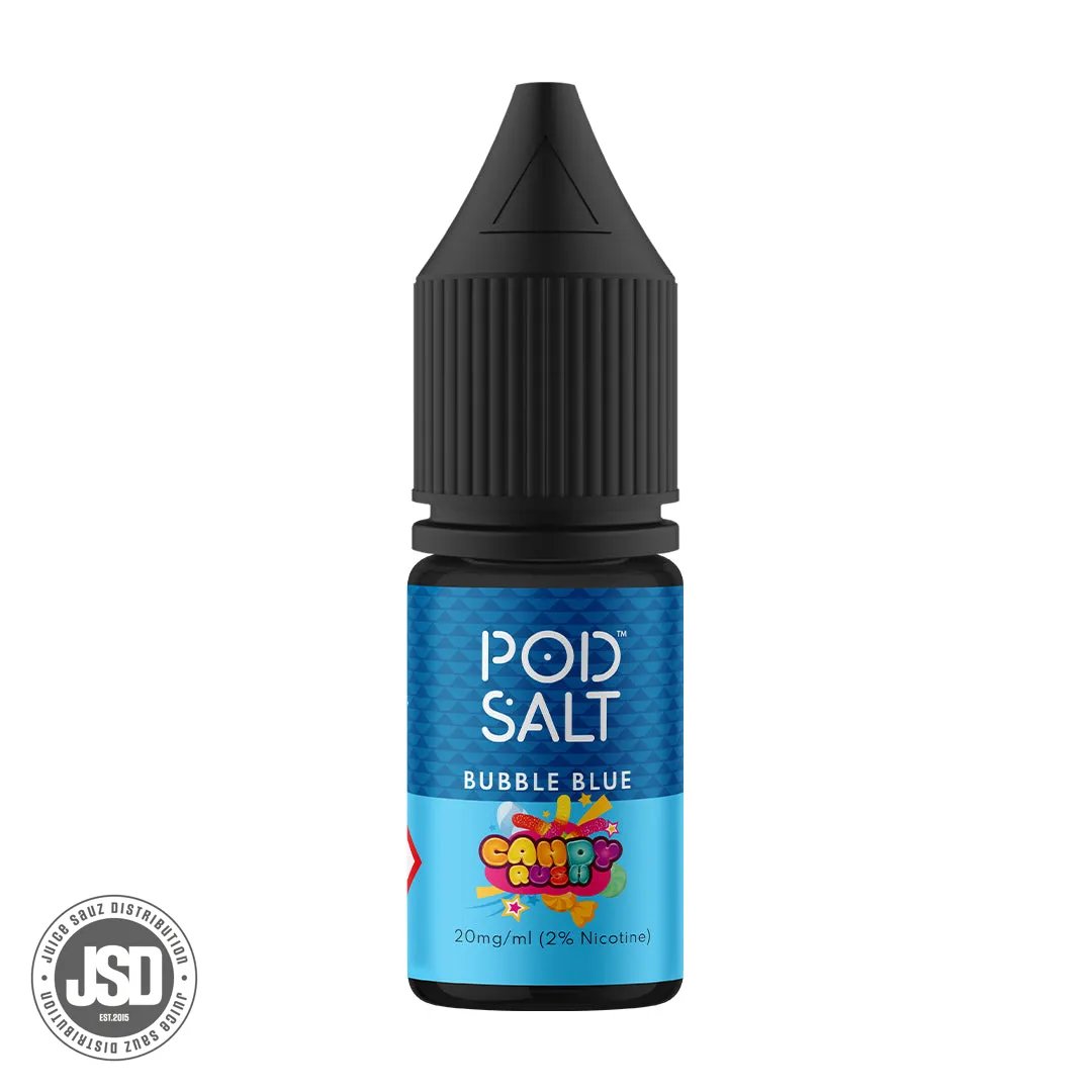 Pod Salt Fusions Bubble Blue Nicotine Salt 10ml Eliquid (Box of 5)