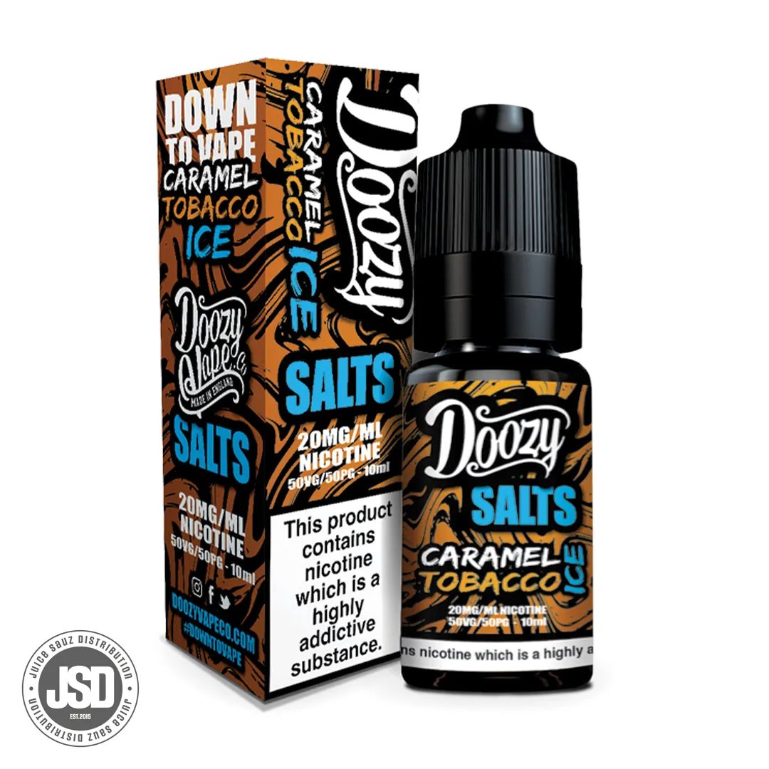 Doozy Salts Caramel Tobacco Ice 10ml E-Liquid (Box of 10)